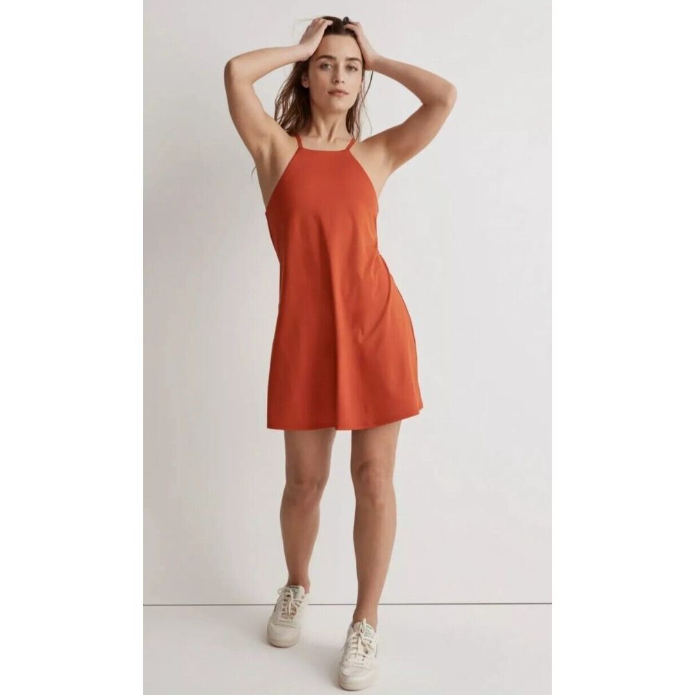Madewell Flex Fitness Dress Women's XS Orange Athletic Athleisure‎ Activewear